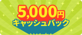 5000円キャッシュバックキャンペーン実施中